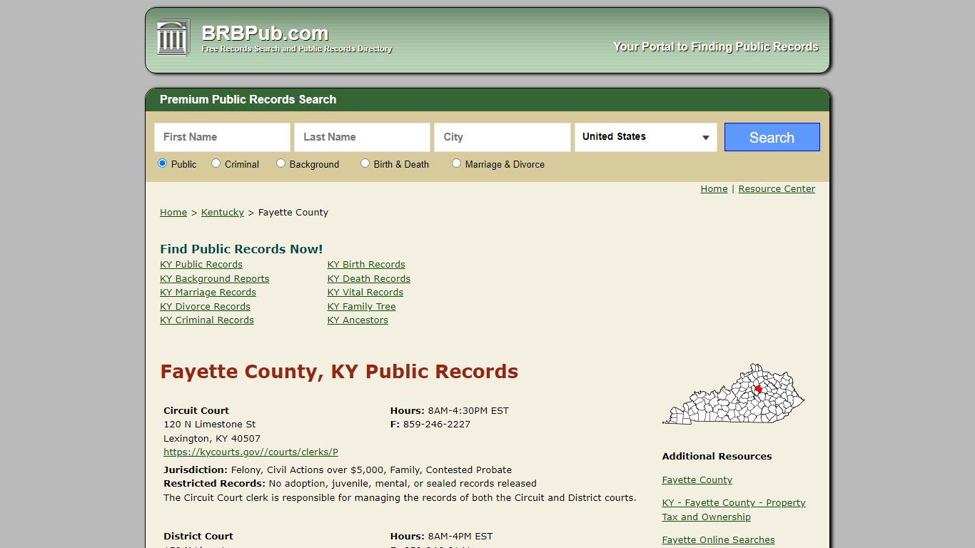 Fayette County Public Records | Search Kentucky Government ...